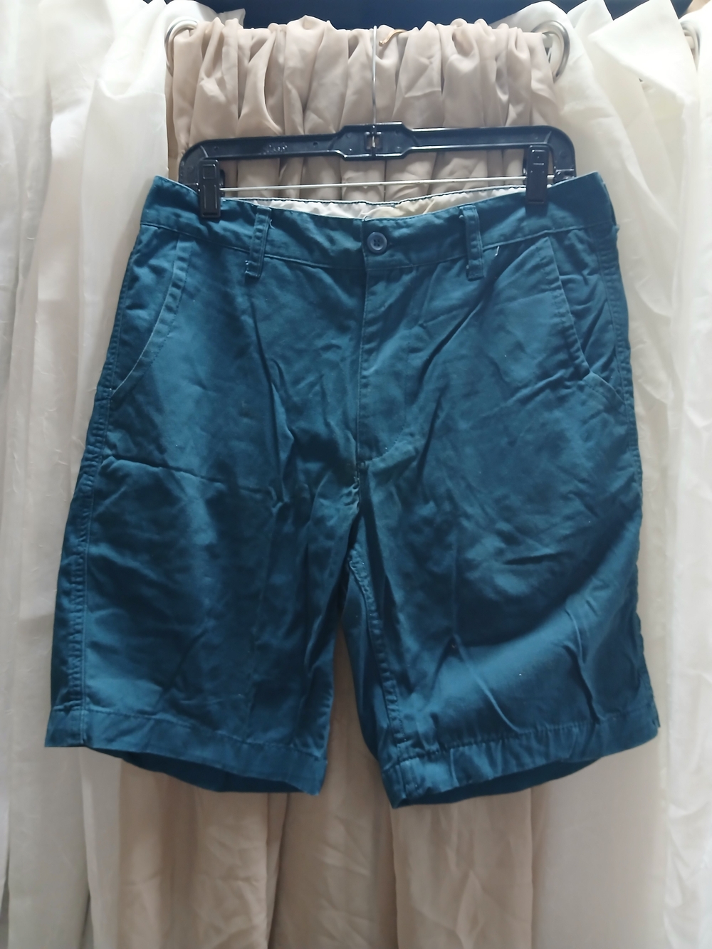 Cubavera Teal Flat-Front Men's Shorts